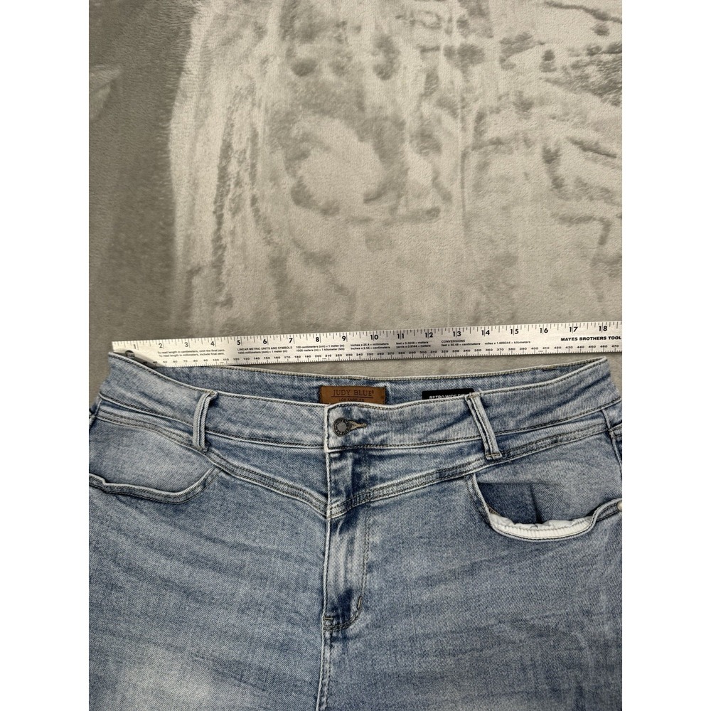 Judy Blue Wide Leg Jeans Womens Plus 20W Stretch Denim 90s Style Retro Baggy EUC - Picture 5 of 9